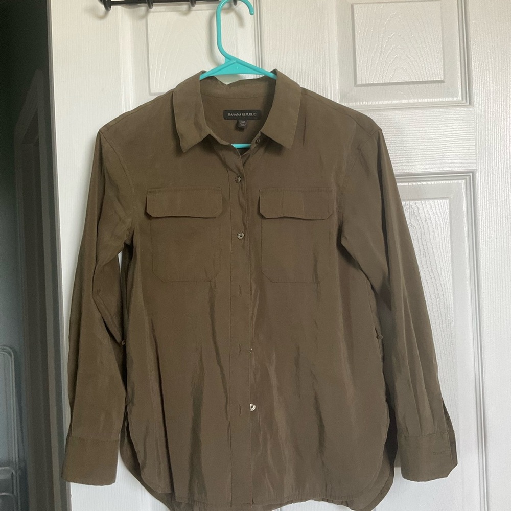 Banana Republic Brown Blouse Classic Cotton Top